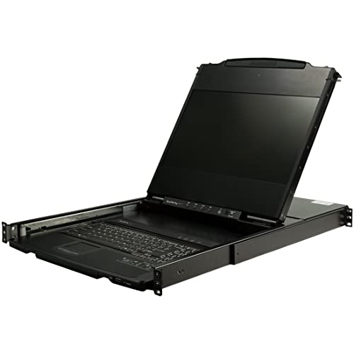 Startech.Com Console Kvm Per Armadio Rack - Kvm Switch Vga/Dvi - Monitor Lcd Da 17" Hd - Montabile A Rack Su Doppia Guida - Cassetto Kvm Lcd 1U Con Ca