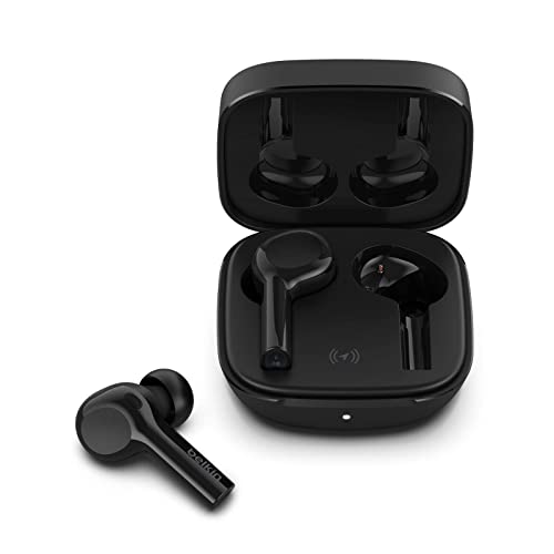 Belkin Soundform Freedom Auricolari Bluetooth Wireless, Auricolari True Wireless Con Custodia Di Ricarica Senza Fili, Ipx5 Per Resistenza A Sudore E A