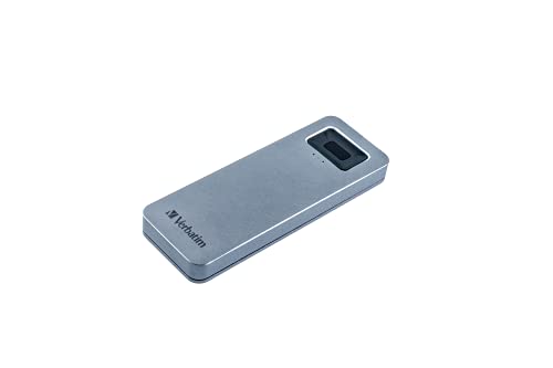 Verbatim Executive Fingerprint Secure Ssd Da 512 Gb, Grigio, Ssd Esterno Con Lettore Di Impronte Digitali, Usb 3.0, Ssd Esterno, Per Windows & Mac Os 