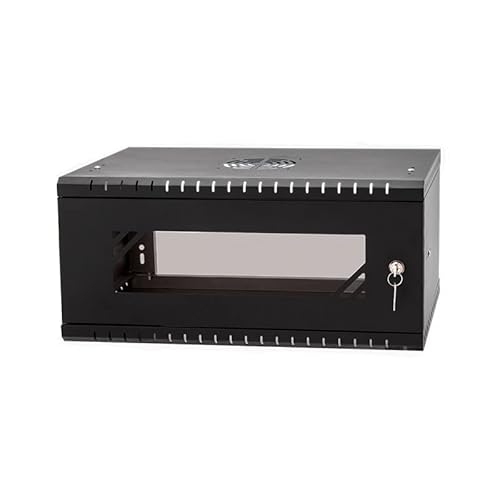 Stalflex Armadio Rack 19" 4U, 450Mm, Porta In Vetro, Nero Rc19-4U-450Gb