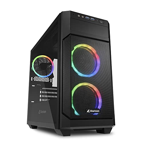 Caja Pc Sharkoon V1000 Matx 2Xusb3.0 Sin Fuente Rgb