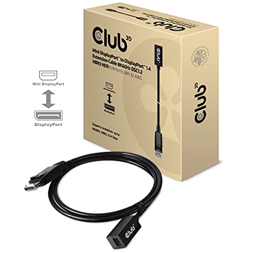 Cavo Di Prolunga Da Mini Displayport™ A Displayport™ 1.4 8K60Hz Dsc1.2 Hbr3 Hdr B/St 1M