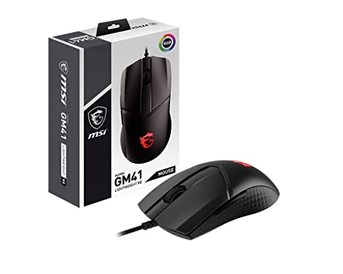 Msi Clutch Gm41 Lightweight V2 Gaming Mouse 'Rgb, Fino A 16000 Dpi, Bassa Latenza, 65G, Frixion Free Cable, Design Simmetrico, Omron Switches, Nvidia