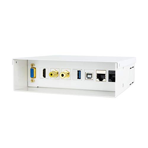 Nanocable Scatola Multimediale A Parete Vga+Hdmi+Jack 3,5+Rca+Usb 3.0+Usb 2.0+2Xrj45, Bianco
