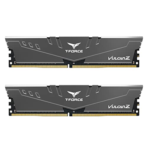 Teamgroup Team T-Force Vulcan Z Ddr4 Gaming Memory, 2 X 8 Gb, 3200 Mhz, 288 Pin Dimm, Grey