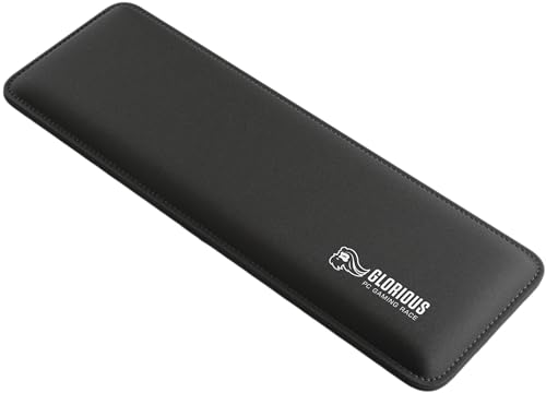 Glorious Gaming Padded Keyboard Wrist Rest (Compatta, Spessore 17 Mm) - Bordi Cuciti Anti Logoramento, Superficie Liscia, Base Gomma Antiscivolo, Comp