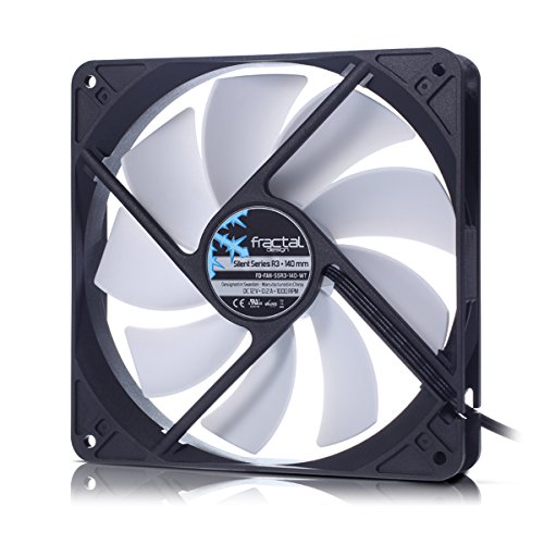 Fractal Design Silent Series R3 Bianca - Ventilatore Del Computer - Ottimizzato Per Flusso D'Aria Elevato - 140 Millimetro - 1000 Rpm - Cavo A Nastro