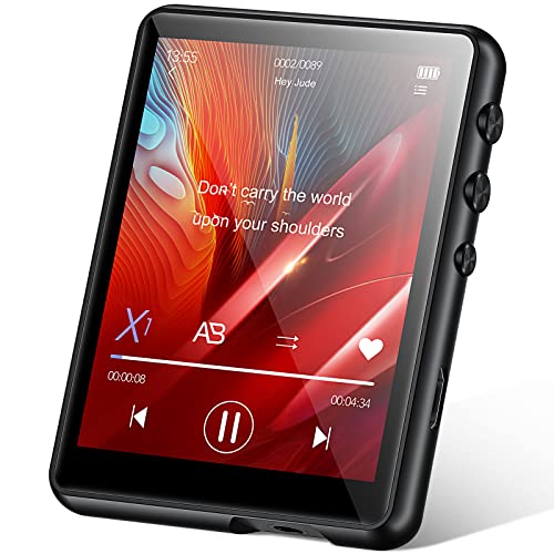 32Gb Lettore Mp3 Con Bluetooth 5.0, Full Touch Schermo Portatile Hifi Lettore Di Musica Con Altoparlante, Line-In Registratore Vocale, Radio Fm, E-Boo