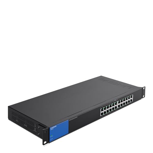 Linksys Lgs124P-Eu Switch Di Rete Gigabit Poe Non Gestito A 24 Porte, 120 W Tramite 12 Porte Poe+, Per Aziende, Uffici, Sorveglianza Ip, Sdoppiatore E