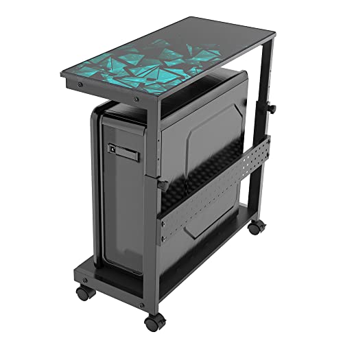 Eureka Ergonomic Computer Tower Stand, Supporto A Torre Regolabile In Altezza Del Pc, Supporto Cpu Atx-Case, Carrello Della Stampante Desktop Mobile C