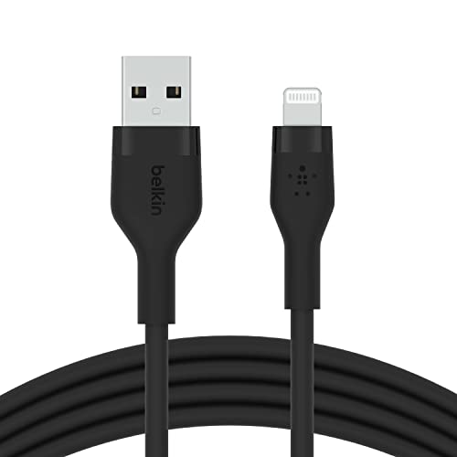 Belkin Boostcharge Flex Cavo Da Usb Type A A Lightning In Silicone (1 M), Cavo Di Ricarica Certificato Mfi Per Iphone 14/14 Plus, 13, 12, Pro, Max, Mi