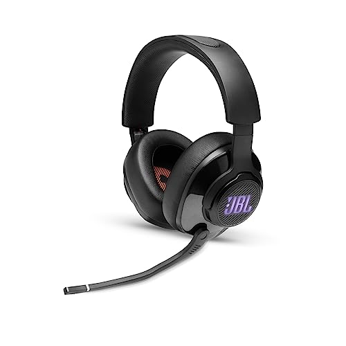 Jbl Quantum 400 Cuffie Gaming Over Ear Con Filo Usb, Headset Da Gioco Con Microfono, Surround Su Pc E Rgb, Compatibilità Multipiattaforma, Colore Nero