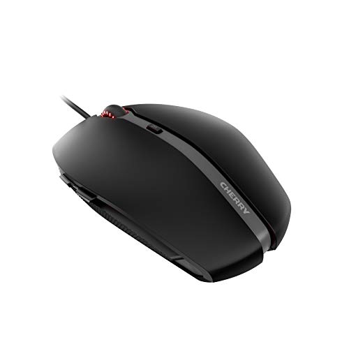Cherry Gentix 4K – Wired - 4K Precision - Ultra Hd - Rubberized Sides - 6 Buttons - Office Mouse - Black