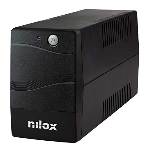 Nilox, Ups Premium Line Interactive Da 600Va, Stabilizzatore Di Tensione Tramite Avr, Protegge Computer E Periferiche Dai Blackout E Disturbi Della Re