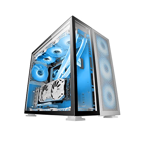 Mars Gaming Mc-Nova, Torre Gaming Custom Xxl E-Atx, Alluminio Aerospaziale, Vetro Temperato Doppia Finestra, Telaio Doppia Camera, Usb-C