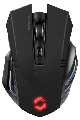 Speedlink Fortus Gaming Mouse Wireless, Sensore Ottico, Regolabile Fino A 2400Dpi, Nero Rosso