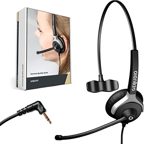 Gequdio Cuffie Telefoni Con Jack Da 2,5 Mm Adatto A Gigaset Dect Cisco Spa Panasonic Grandstream Polycom Telefono - Cuffie E Microfono Cuscinetti Di R