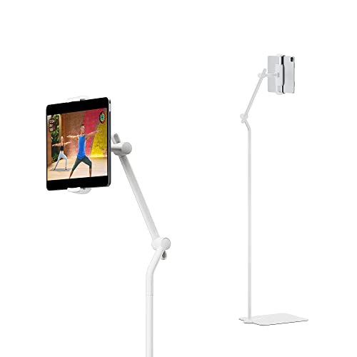Twelve South Hoverbar Tower | Supporto Universale Multi-Angolo Per Tablet E Ipad Da Pavimento Per Apple Fitness+, Peloton/Cyclette, Esercizio Fisico E
