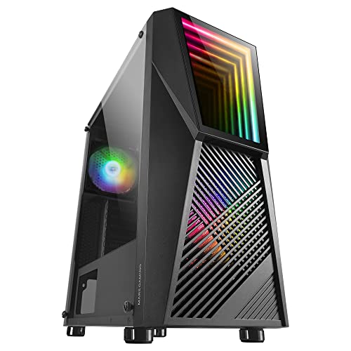 Marsgaming Mars Gaming Mc777, Case Da Gioco Pc, Infinity Mirror Argb, Vetro Temperato, 2X Fan Chroma Argb, Nero