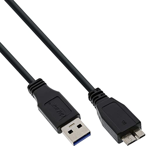 Inline 21042 Cavo Usb 3.0, Type-A Maschio A Type Micro-B Maschio, 5 M, Nero