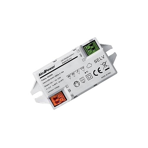 Alcapower Alimentatore Switching Ip20 12V 12W 1A, Alimentatore Per Illuminotecnica