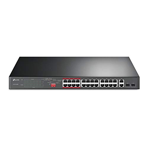 Tp-Link 24-Port 10/100Mbps + 2-Port Gigabit Unmanaged Poe+ Switch