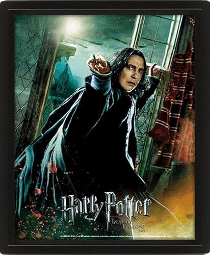 Pyramid Harry Potter - Cornice 3D Deathly Hallows Snape, Colore: Nero