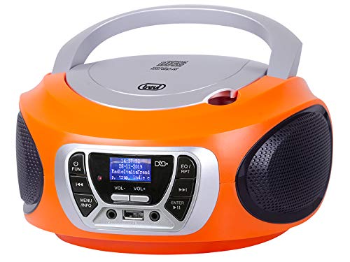 Trevi - Stereo Portatile Cd Boombox Radio Dab/Dab + Con Rds E Ingresso Usb Con Riproduzione Diretta Di File Mp3