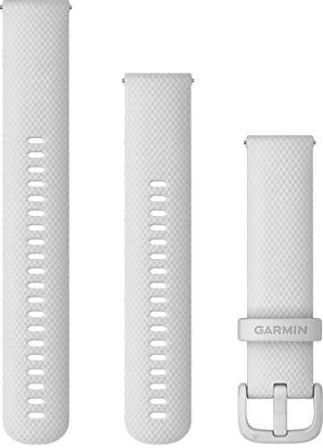 Cinturino Originale Garmin, 20Mm, Sgancio Rapido, Silicone, White