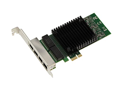Kalea-Informatique Scheda Controller Di Rete Pcie X1 A 4 Porte Rj45 Quad Lan Gigabit Ethernet 10 100 1000 1G Con Chipset Intel 82571