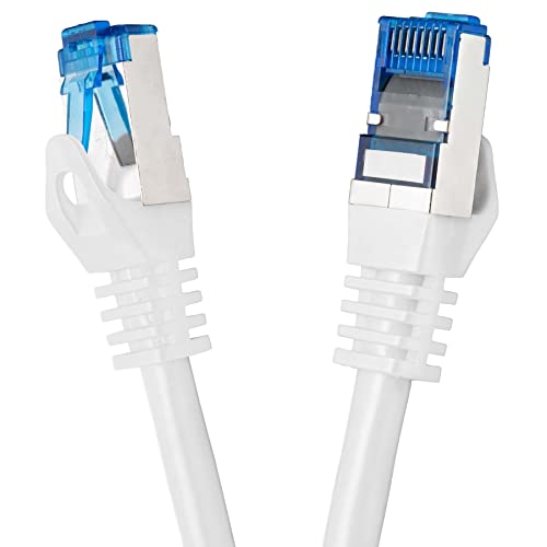 Bigtec, Cavo Da 15 M Cat.7, Cavo Patch, Di Rete, Gigabit, Dsl Lan, In Ethernet Bianco, In Rame A Doppia Schermatura (Connettori Rj45 Cat-7 S/Ftp Pimf)