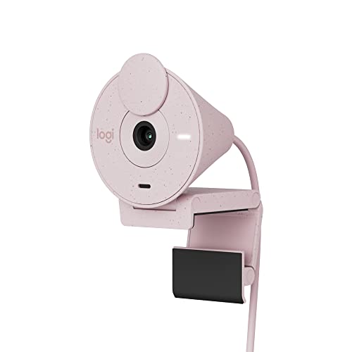 Logitech Brio 300 Webcam Full Hd Con Otturatore Privacy, Mic Con Riduzione Del Rumore, Usb-C, Streaming, Certificata Per Zoom, Microsoft Teams, Google