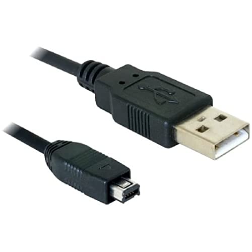 Delock Usb Cable 2.0 Mini 4-Pin Hirose 1,5M Cavo Usb Usb A Usb B Nero