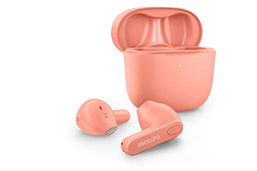 Philips Auricolari Wireless Tat2236Pk/00, Custodia Di Ricarica Sottile, Resistenti All'Acqua, Bluetooth, 18 Ore Di Riproduzione, Microfono Integrato, 