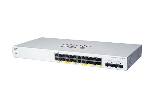 Cisco Business Smart Switch Cbs220-24T-4G | 24 Porte Ge | 4 Sfp Da 1G | Garanzia Hardware Limitata Di Tre Anni (Cbs220-24T-4G-Eu)