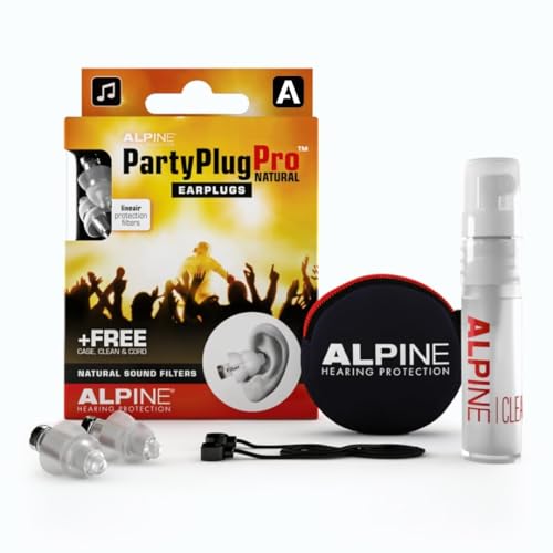Tappi Partyplug Pro Alpine – Goditi Le Feste, I Festival E I Concerti In Sicurezza – Filtri Piatti – Ipoallergenico E Confortevole – Tappi Riutilizzab