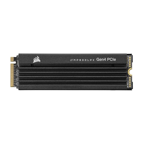 Corsair Mp600 Pro Lpx 4Tb M.2 Pcie Nvme Gen4 X 4 Ssd, Ottimizzata Per Ps5 (Fino A 7.100 Mb/S In Lettura Sequenziale E 6.800 Mb/S In Scrittura Sequenzi