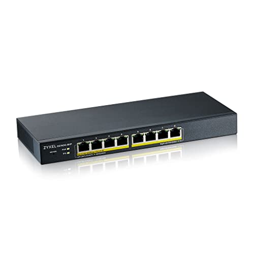 Zyxel Gs1900-8Hp V3 Poe Managed L2 Gigabit Ethernet (10/100/1000) Power Over Ethernet (Poe) Black