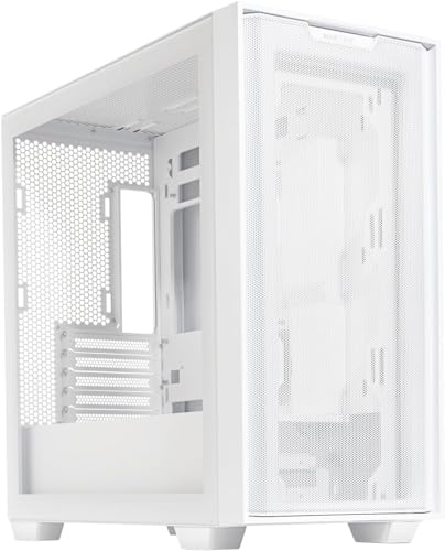 Asus Tuf Gaming Gt502 Plus Tg Argb White Case Per Pc Gaming, Mid Atx, Doppia Camera, Pannelli Laterali Senza Attrezzi, Usb 3.2 Gen2 Type-C, 4 Ventole
