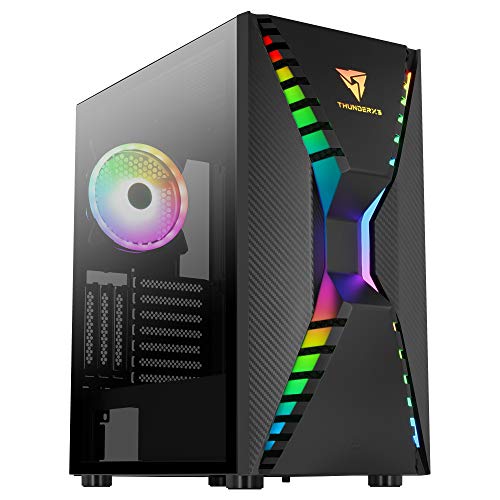 Aerocool Cronus Mid Tower Case – Pc Gaming Case With 1 X 1400Mm Argb Rear Fan, Rgb Led Front & Full Tempered Glass Side Panel, Gpu Bracket, Supports L