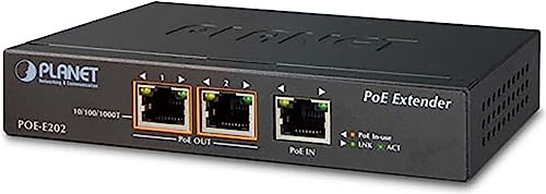 Planet Poe-E202 Moltiplicatore Di Rete 10,100,1000 Mbit/S Nero