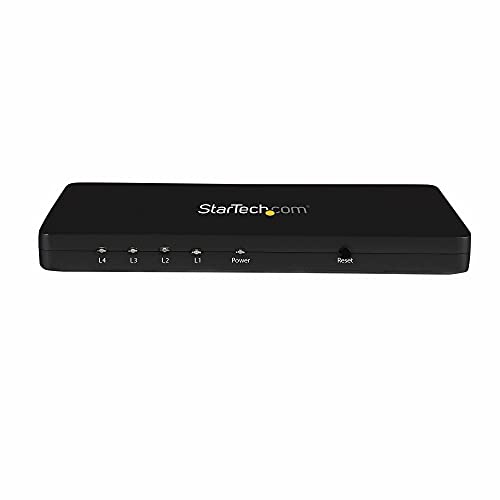 Startech.Com Sdoppiatore Splitter Video Hdmi 4K @ 30Hz 1 Ingresso 4 Uscite 1X4 Porte Di Uscita Con Custodia In Alluminio