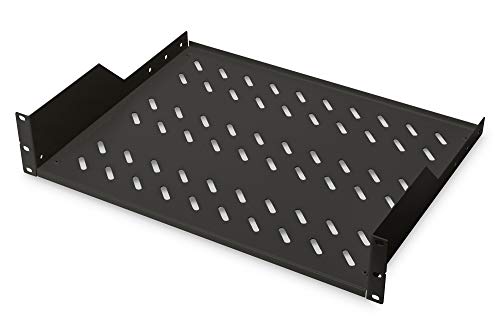 Digitus Dn-19 Tray-2-Sw, Ripiano Per Armadio 19" Universali Profondita' 350 Mm-. Capacita' Di Carico 20 Kg. Colore Nero