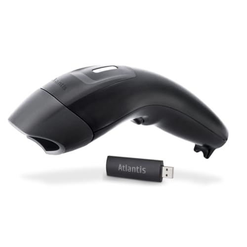 Atlantis A08-Ld1830-2D Lettore Codici A Barre Barcode Reader Scanner Wireless 1D E 2D Ottico (648X488), 270 Scansioni Sec, Legge Da Smartphone, Codice
