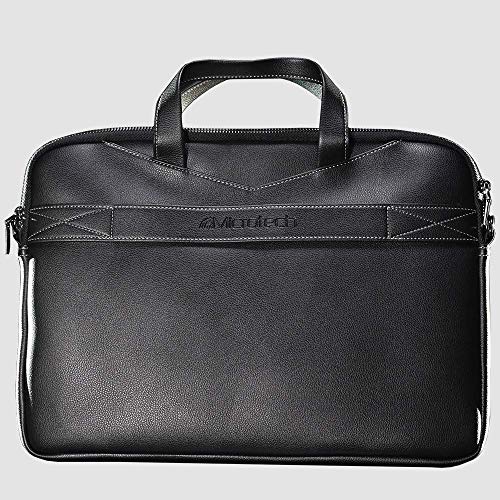 Microtech E-Bag Bg14Bn Borsa Pc Per Notebook Fino A 15.6", Pelle Sintetica E Impermeabile, Scomparto Dedicato Computer, Tasche Per Accessori E Penna,