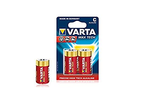 Varta Max Tech C Batterie Alcaline Non Ricaricabili, 1.5 V, Multicolore