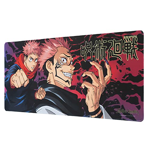 Grupo Erik: Tappetino Mouse Jujutsu Kaisen | Tappetino Mouse Anime Xxl, Base Antiscivolo, 100% Waterproof E Con Rifiniture Di Qualità, 80 X 35 Cm, Juj