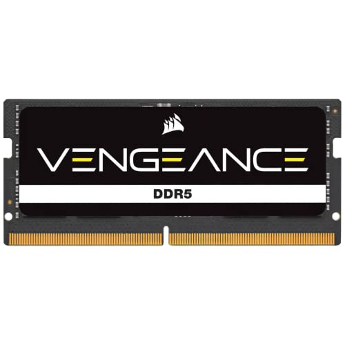 Corsair Vengeance Sodimm Ddr5 Ram 16Gb (1X16Gb) 4800Mhz Cl40 Intel Xmp Compatibile Icue Memoria Per Computer - Nero (Cmsx16Gx5M1A4800C40)