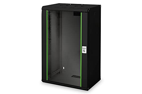 Armadio Di Rete Digitus 19" 20 U - Montaggio A Parete - Profondità 450 Mm - Carico Massimo 100 Kg - Serie Unique - Porta In Vetro - Nero