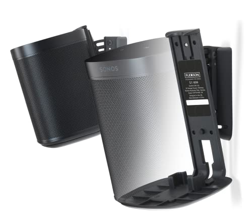 Flexson Supporti A Parete Per Sonos One, One Sl E Play:1 - Nero (Paio)